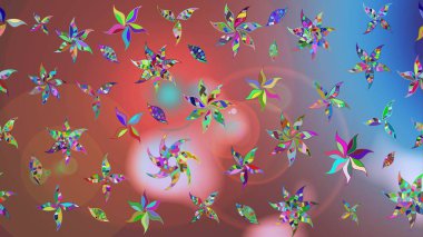 Raster illüstrasyonu. Kahverengi renklerde bahar çiçekleri. Çiçekli yumuşak bir eskiz şekli. Raster çiçekleri klasik tarzda resmedilir..