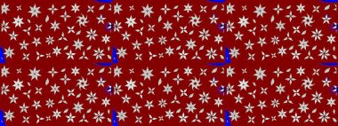 Çiçek buketleriyle klasik bir eskiz şekli. Raster illüstrasyonu. Kırmızı renklerde.