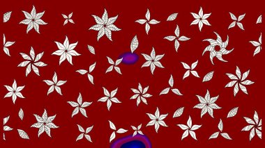 Raster illüstrasyonu. Küçük çiçekteki sevimli çiçek deseni. Kırmızı renkte çiçekler.