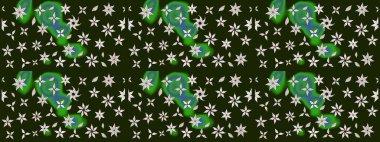 Tomurcukları çiçek olan sevimli bir çiçek deseni. Eskiz geçmişi. Raster illüstrasyonu. Kumaş, tekstil, duvar kağıdı baskısı için. Eski usul. Raster..