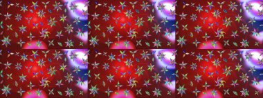 Parlak renkli çiçekli ve kırmızı yapraklı harika bir çiçek deseni. Halk tarzı. Moda baskıları için zarif bir şablon. Modern çiçek arkaplanı.