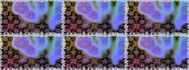 Raster illüstrasyonu. Mor renklerde. Kusursuz dekoratif arka plan, çiçek mandala. Çiçek..