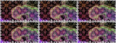 Kahverengi renklerde etnik çiçeklerle kusursuz bir desen. Raster Çiçek İllüstrasyonu güzel tekstil..