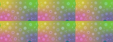 Parmak izi, kumaş, duvar kâğıdı, tekstil için raster dokusu. Renkli grunge, koloni çiçekleri ile soyut bir arka plan oluşturur. Nakış desenli çiçek deseni..