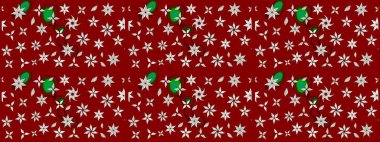 Yumuşak, bahar çiçekli arka plan. Çiçekli karalama şeklinde Raster çiçek deseni. Kırmızı renkte çiçekler.