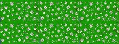 El çizimi. Raster illüstrasyonu. Çiçekli, yapraklı, çiçek desenli çizim..