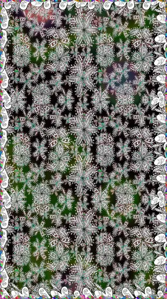 Güzel karalama çiçekleri olan kusursuz çiçek desenleri. Güzel kumaş deseni. Raster illüstrasyonu. Küçük çiçekte sevimli çiçek deseni var..