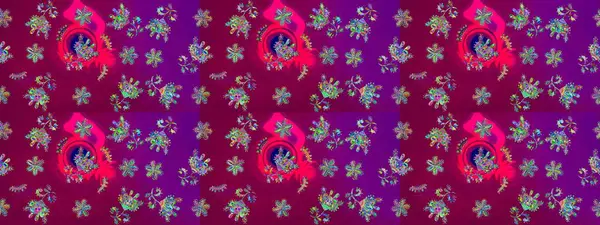 Raster suluboya çiçek deseni, narin çiçekler, mor çiçekler, tebrik kartı şablonu. Raster Güzel kumaş deseni.