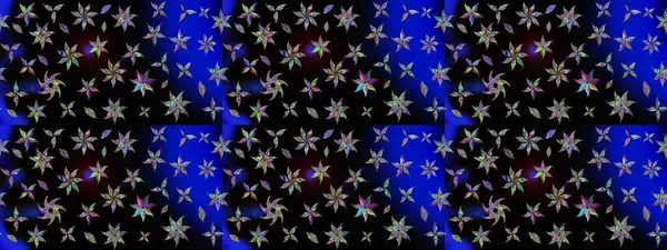 Raster düz çiçek çizim deseni. Siyah renkli çiçekler. Tasarım hediye paketi, tebrik kartları, posterler ve afiş tasarımı.