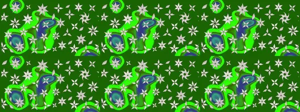 Küçük çiçekteki sevimli çiçek deseni. Güzel karalamalı çiçek desenli çizim. Güzel kumaş deseni. Raster illüstrasyonu.