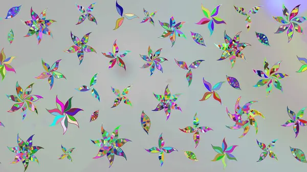 Halk tarzı. Moda baskıları için zarif bir şablon. Modern çiçek arkaplanı. Parlak renkli çiçekleri ve gri yaprakları olan muhteşem bir çiçek deseni..