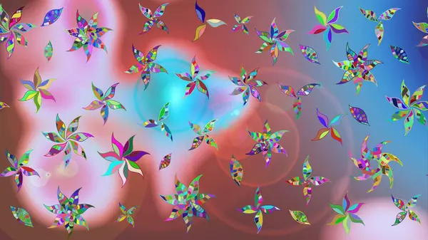 Düz Çiçek Elementleri Tasarımı. Tarafsız renklerde zarif çiçek buketi suluboya. Raster illüstrasyonu. Renkli Bahar Teması çizim şablonu.