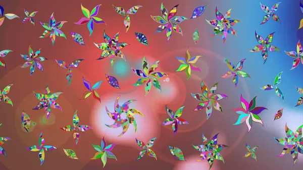 Raster illüstrasyonu. Kahverengi renklerde bahar çiçekleri. Çiçekli yumuşak bir eskiz şekli. Raster çiçekleri klasik tarzda resmedilir..