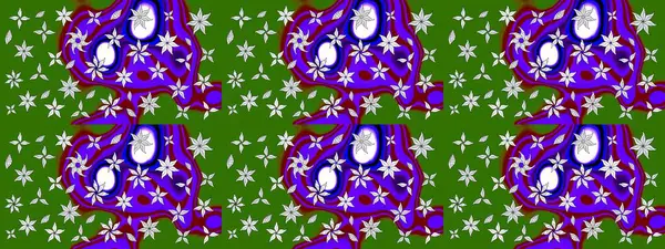 Zentangle soyut çiçekleri. Karalama çiçeği. Raster illüstrasyonu. Güzel kumaş deseni. Renkli Bahar Teması eskiz kalıbı. Düz Çiçek Elementleri Tasarımı.