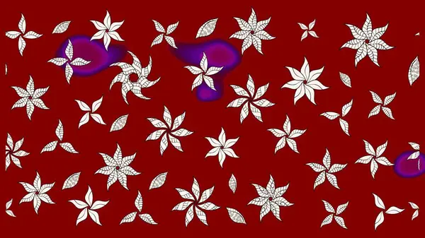 Raster - stok. Eskiz arkaplan modeli. Suluboya, elle çizilmiş. Vadinin çiçekleri kırmızı renklerde.