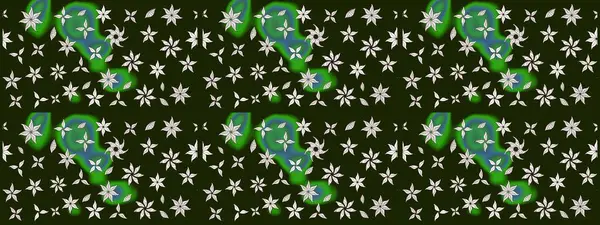 Tomurcukları çiçek olan sevimli bir çiçek deseni. Eskiz geçmişi. Raster illüstrasyonu. Kumaş, tekstil, duvar kağıdı baskısı için. Eski usul. Raster..