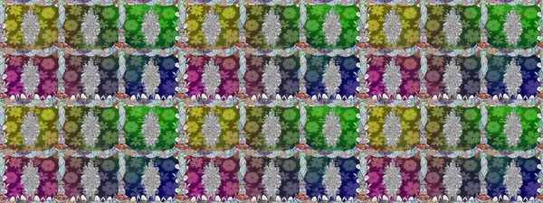 Raster illüstrasyonu. Tomurcukları papatya çiçekleri olan sevimli bir çiçek deseni. Miles Fleur, süslü püslü bir süs. Kumaş, tekstil, duvar kağıdı baskısı için. Eski usul. Kusursuz arkaplan.