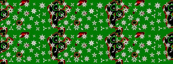 Yumuşak, yeşil renkli bahar çiçekleri. Yaprak ve çiçeklerin suluboya resimleri, yeşil renkte çizimler. Raster illüstrasyonu.