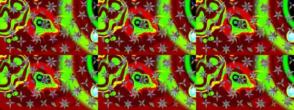 Çiçeksel elementlerle süslenmiş zarif raster dokusu. Küçük çiçekte hoş bir çiçek deseni var. Parlak çiçekli kırmızı renkler üzerine soyut çizim deseni.