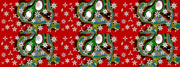 Çiçek desenli eskiz. Kırmızı renkte çiçekler. Tişört baskısı için çiçek boyama rasteriName.