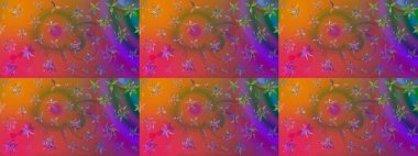 Raster illüstrasyonu. El yapımı çiçek ve bitki koleksiyonu. Eskiz tarzı kahverengi renklerde. Raster illüstrasyonu. Şirin karalamalı çiçek deseni çiz..