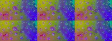 Küçük çiçekli basit bir çiçek çizimi. Raster illüstrasyonu. Mor renkli şirin çiçekler. Moda baskısı, albüm, ambalaj kağıdı, duvar kağıdı için zarif dekoratif süslemeler..