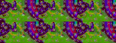 Raster illüstrasyonu. Küçük çiçekli şirin bir desen. Çiçek ve yapraklı çiçek deseni.