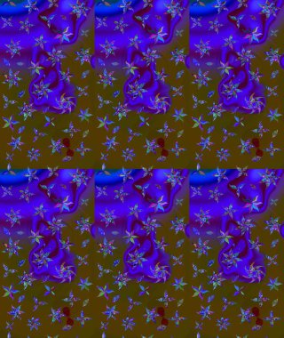 Raster - stok. Kahverengi çiçekli eskiz deseni, suluboya çiçek deseni, sevimli çiçek, duvar kağıdı, kart veya kumaş için fayanslı.