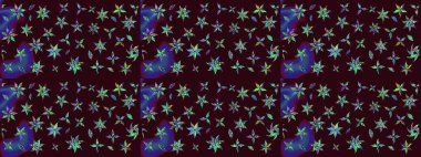 Soyut etnik raster çizim kalıbı. Arkaplan dokusu, duvar kağıdı, kahverengi renkli çiçek teması. Kabile sanatı boho baskısı, klasik çiçek arkaplanı.