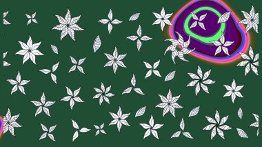 Raster suluboya çiçek deseni, narin çiçekler, yeşil çiçekler, tebrik kartı şablonu. Raster Güzel kumaş deseni.