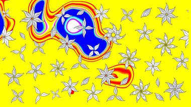 Anti-stres için soyut örnek sayfası. Sarı renklerde. Raster illüstrasyonu.