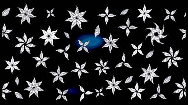 Arkaplan dokusu, duvar kağıdı, çiçek temalı siyah renkler. Kabile sanatı boho baskısı, klasik çiçek arkaplanı. Soyut etnik raster çizim kalıbı.