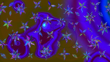 Mor renkli çiçekler. Küçük çiçekte sevimli çiçek deseni var..