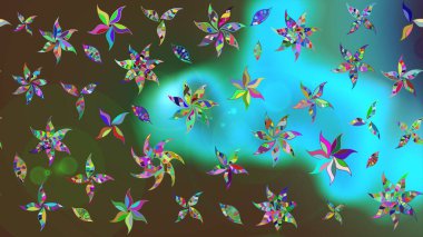 Çiçek arkaplan. Doğum günü kartı ya da düğün davetiyesi. Yeşil renklerde. Suluboya çiçek buketi. Raster illüstrasyonu. Çiçekli tebrik kartı.