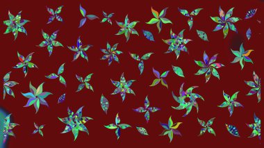 Güzel kumaş deseni. Yazdır. Düz Çiçek Elementleri Tasarımı. Güzel eskiz şekli. Raster çiçekli arka plan. Renkli Yaz Teması çizim şablonu.