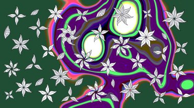 Raster illüstrasyonu. Küçük çiçekteki sevimli çiçek deseni. Tony 'nin kumaş kalıbını çiz. Modaya uygun kumaş deseni.