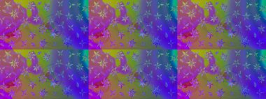 Raster illüstrasyonu. Güzel, parlak, pürüzsüz kumaş, tuval. Çiçek çelengi. Kıvırcık, parlak örgü. Eski moda arka plan. Desen, çizim, çiçek sınırı..