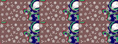 Küçük çiçekteki sevimli çiçek deseni. Raster illüstrasyonu. Tony 'nin kumaş kalıbını çiz. Modaya uygun kumaş deseni.