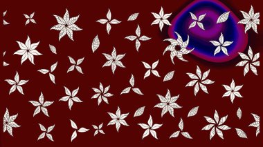 Çiçek desenli eskiz, yaz çiçekleri. Düz Çiçek Elementleri Tasarımı. Kırmızı renkte çiçekler. Renkli Bahar Teması çizim şablonu.