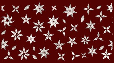 Renkli Bahar Teması eskiz kalıbı. Raster illüstrasyonundaki çiçek desenli çizim. Süslü kumaş deseni. Düz Çiçek Elementleri Tasarımı.