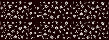 Siyah renkte güzel çiçekler, suluboya desenli, duvar kağıdı, kart ya da kumaş için fayanslı eskizler. Raster..