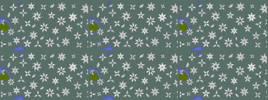 Renkli Bahar Teması eskiz kalıbı. Düz Çiçek Elementleri Tasarımı. Sevimli çiçek raster deseni. Tarafsız renklerde çiçekler.