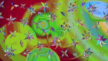 Güzel kumaş deseni. Raster illüstrasyonu. Bahar çiçekli güzel bir çiçek deseni..