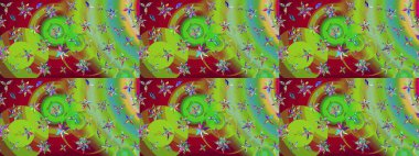 Çiçekler yeşile. Eskiz arkaplan modeli. Suluboya, elle çizilmiş. Raster stoku.