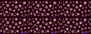 Renkli Bahar Teması eskiz kalıbı. Süslü kumaş deseni. Düz Çiçek Elementleri Tasarımı. Raster illüstrasyonunda çiçek deseni çizimi.