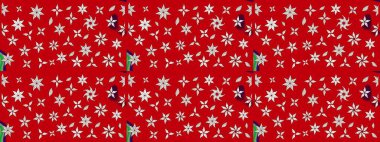 Raster düz çiçek çizim deseni. Kırmızı renkte çiçekler. Tasarım hediye paketi, tebrik kartları, posterler ve afiş tasarımı.