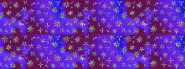 Raster illustration. Sketch pattern with colorful paisley, violet flowers and decorative elements. For print on fabric, textiles, wallpaper. Vintage retro style. Sketch background.