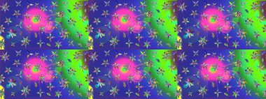 Mavi renkli çiçekler. Tropik çiçekler. Gömlek çizimi Arkaplan Deseni.