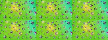 Moda baskıları için zarif bir şablon. Modern çiçek arkaplanı. Halk tarzı. Parlak renkli çiçekleri ve yeşil yaprakları olan harika bir çiçek deseni..