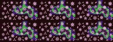 Bahar çiçekleriyle güzel bir çiçek deseni çizmişsin. Raster illüstrasyonu. Güzel kumaş deseni.